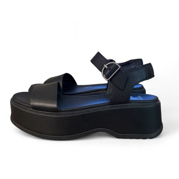 NWOT Sorel DaySpring Ankle-Strap Platform Black Sandals – Sz 9 - Picture 3 of 7